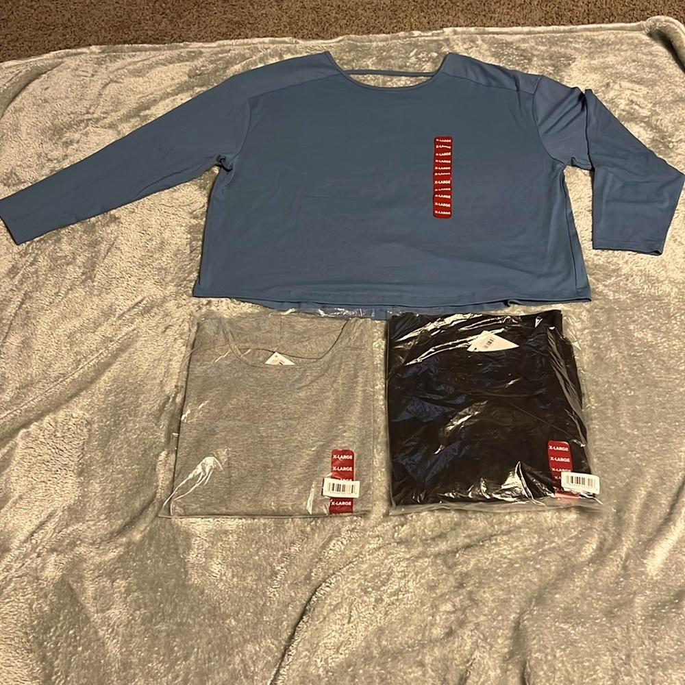 NWT lot of 3 Members Mark L/S Tee, Size XL